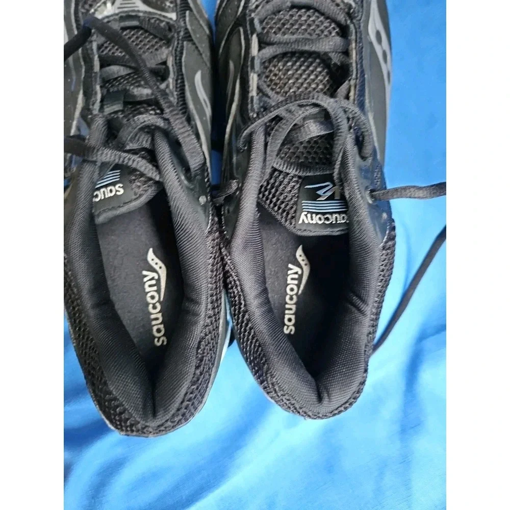 Saucony V2 Grid Running Shoes Triumph Trainers‎ Black Blue Sz 10 EXCELLENT